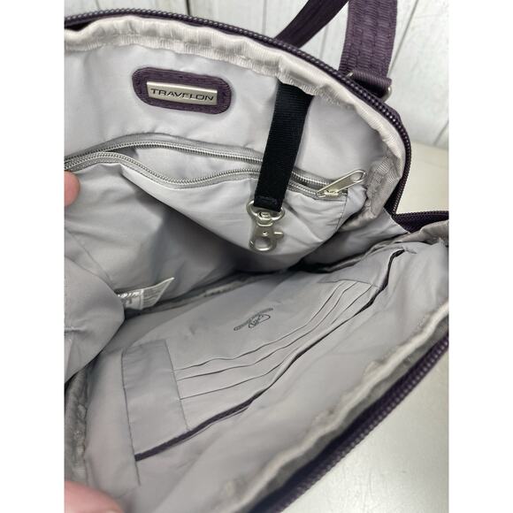 Travelon Purple Crossbody Bag RFID Protection Small Purse Travel Lightweight - Picture 6 of 6